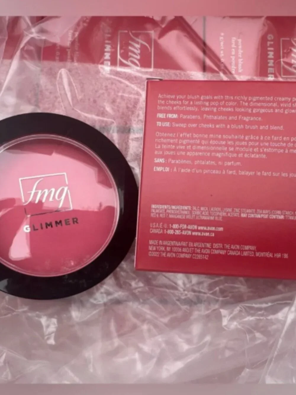 FMG Glimmer Powder Blush Petal Pink New in Box Matte Finish
